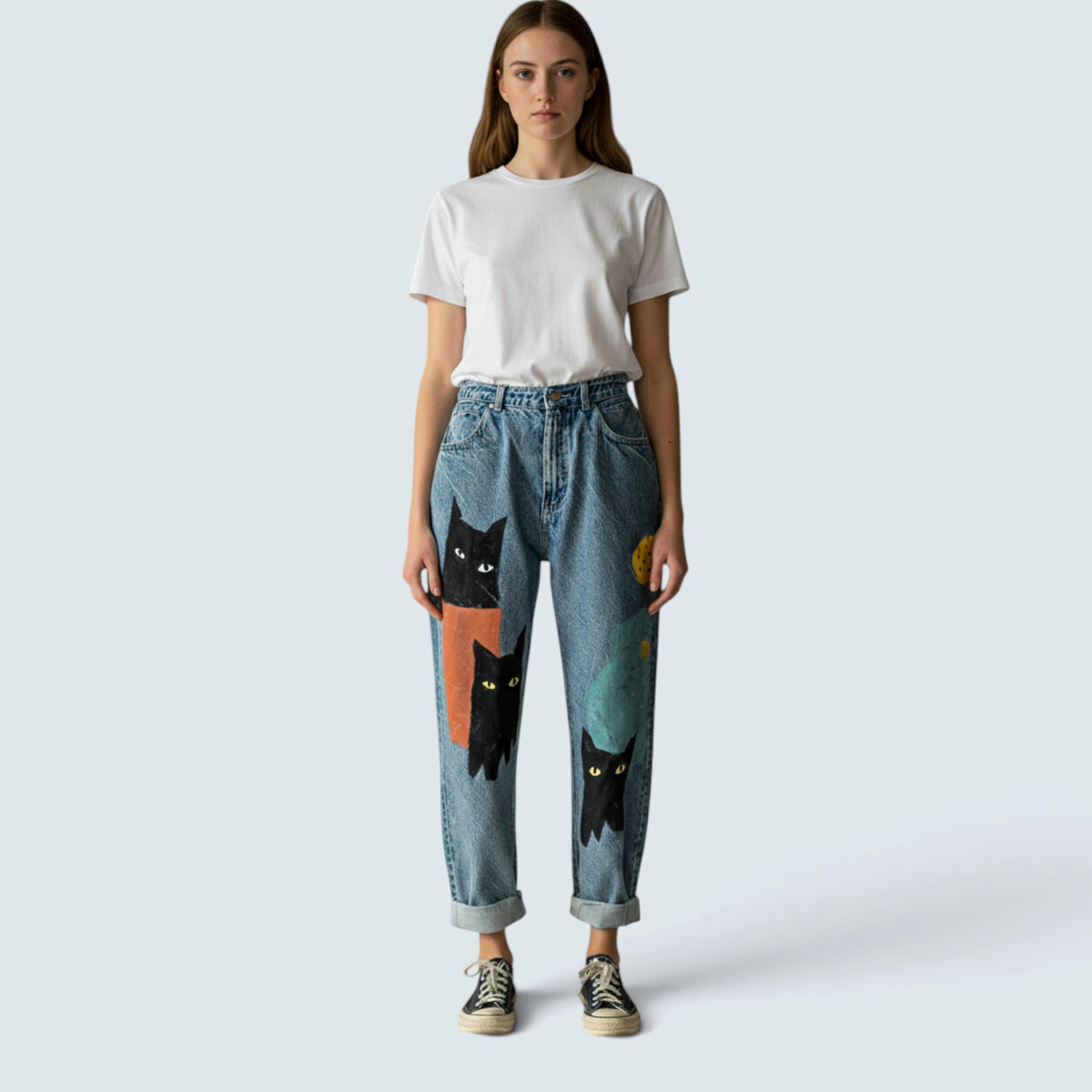Jean Droit "Chat" – Style Vintage