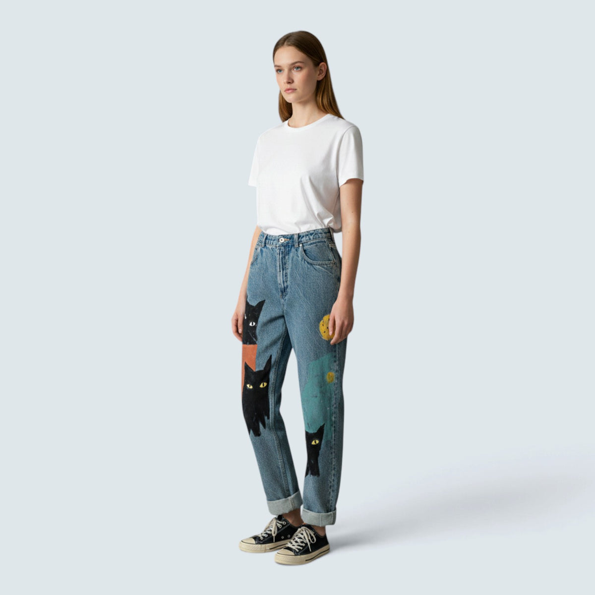 Jean Droit "Chat" – Style Vintage
