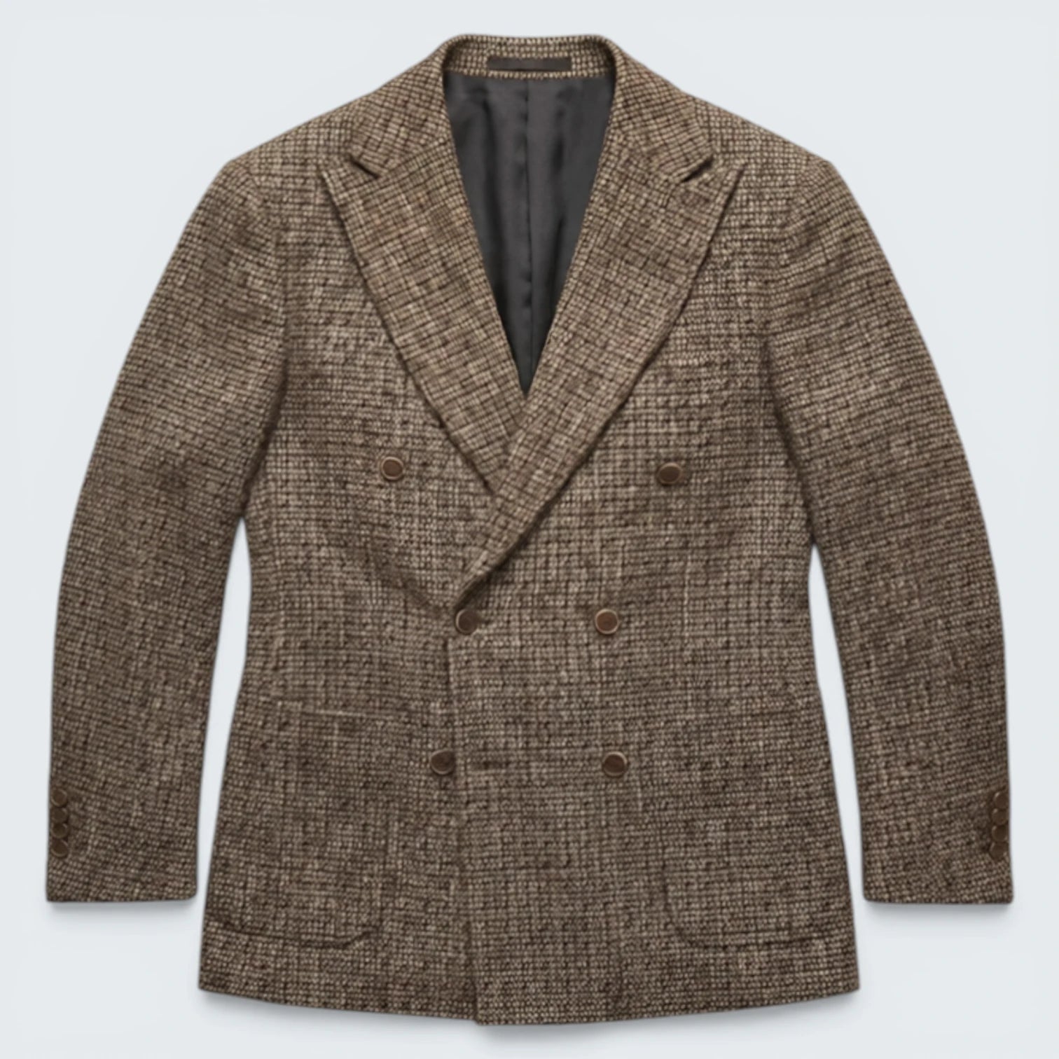 Blazer Croisé Texturé – Coupe Slim et Style Gentleman