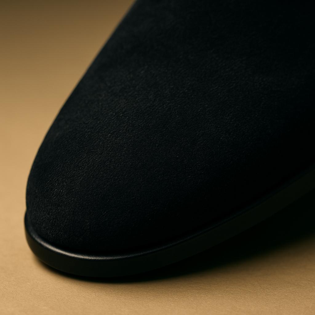 Velour Noir – Schwarzer Loafer aus edlem Wildleder