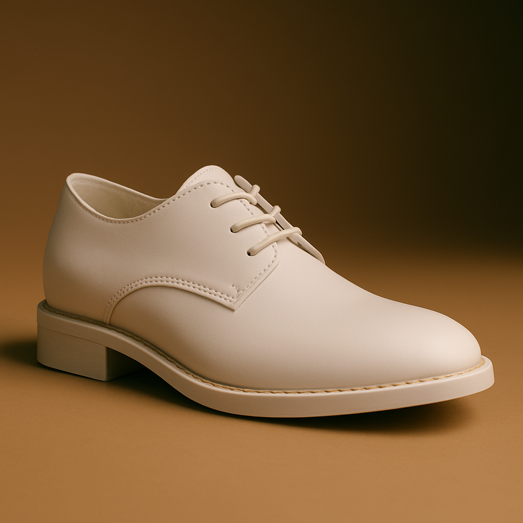Blanc Suprême – Weisse Lederschuhe mit Minimalistischer Derby-Schnürung