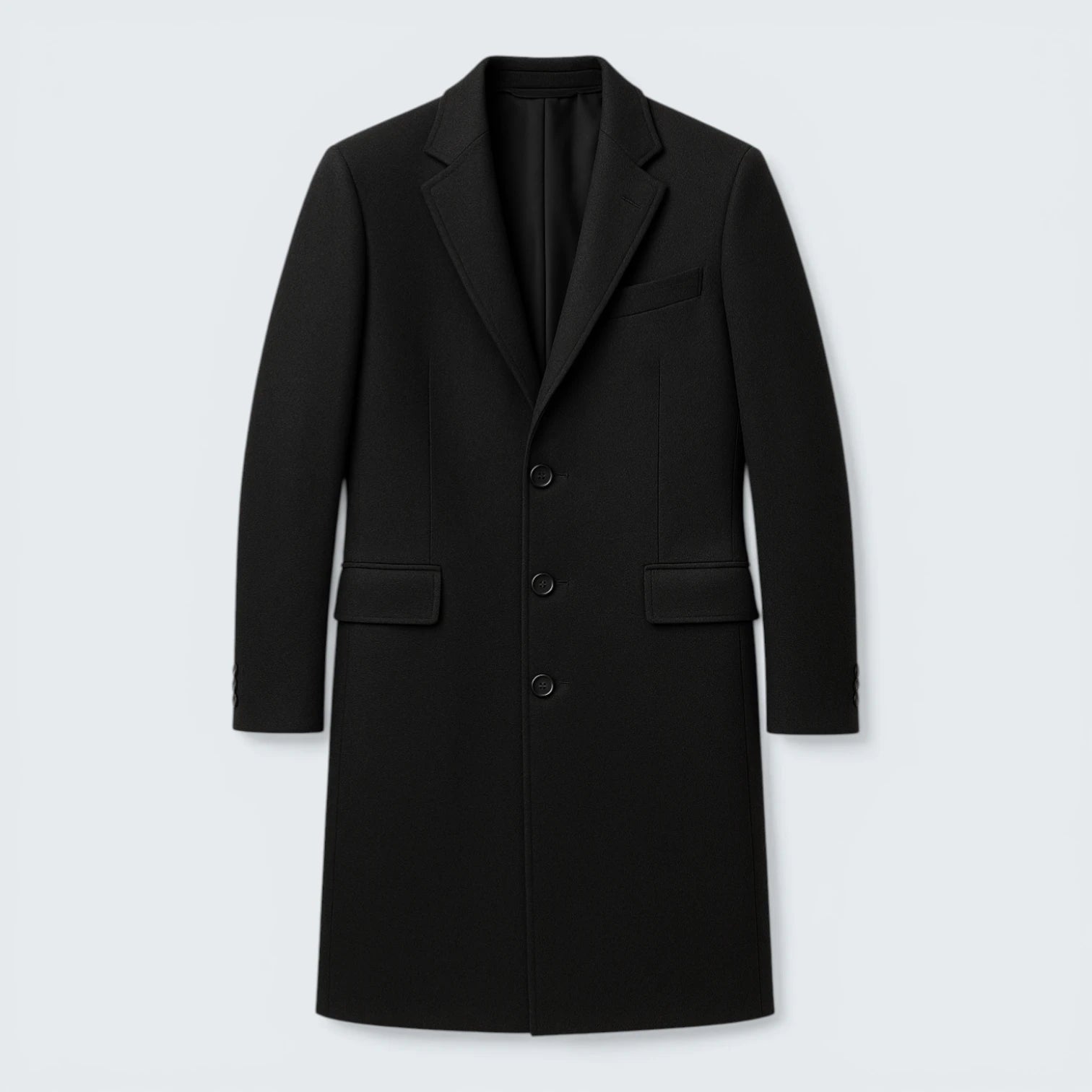 Manteau Long en Laine Premium "Iconic" – Silhouette Structurée et Style Intemporel