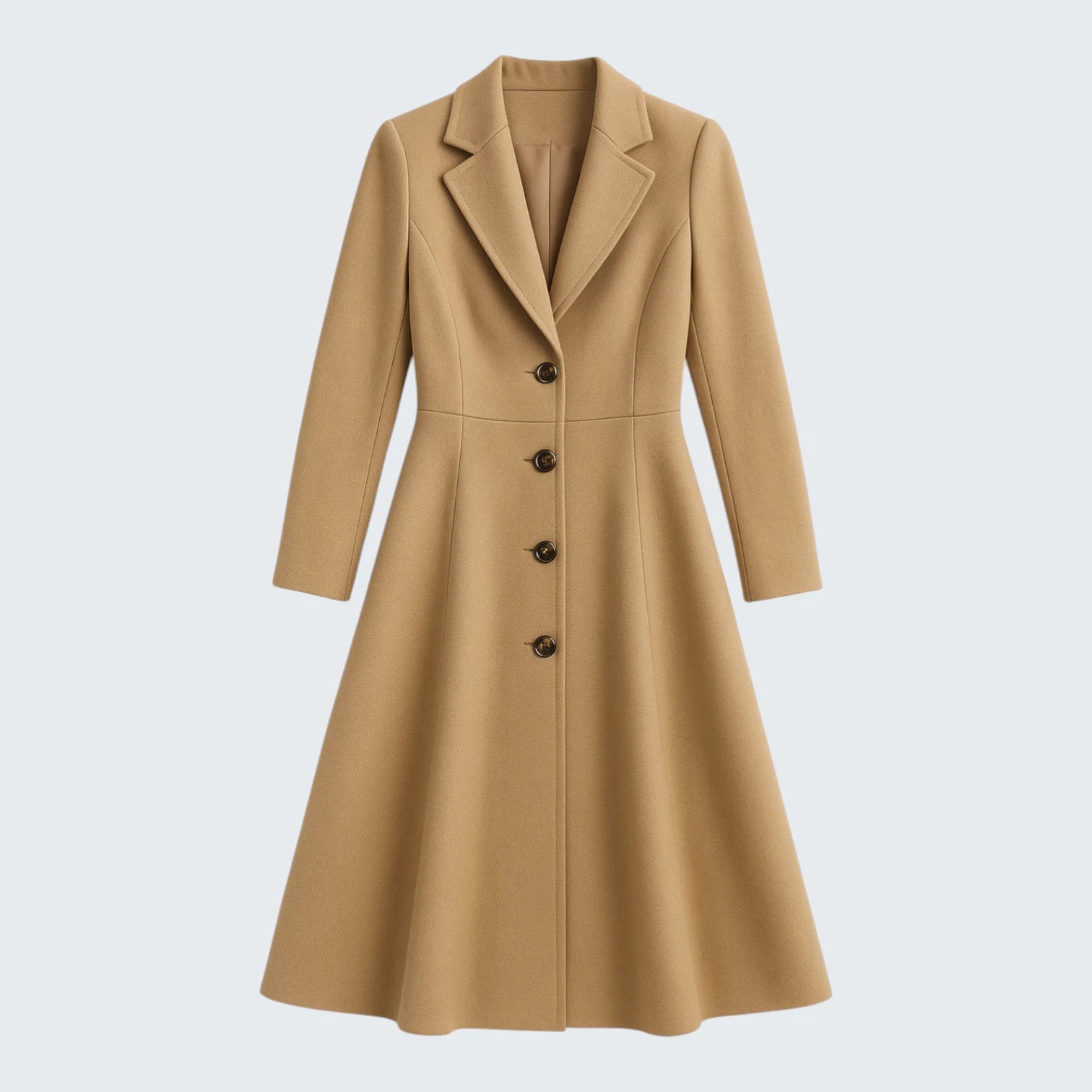Manteau Élégant en Laine avec Coupe Évasée - Veste Silhouette en A Style Chic Parisien