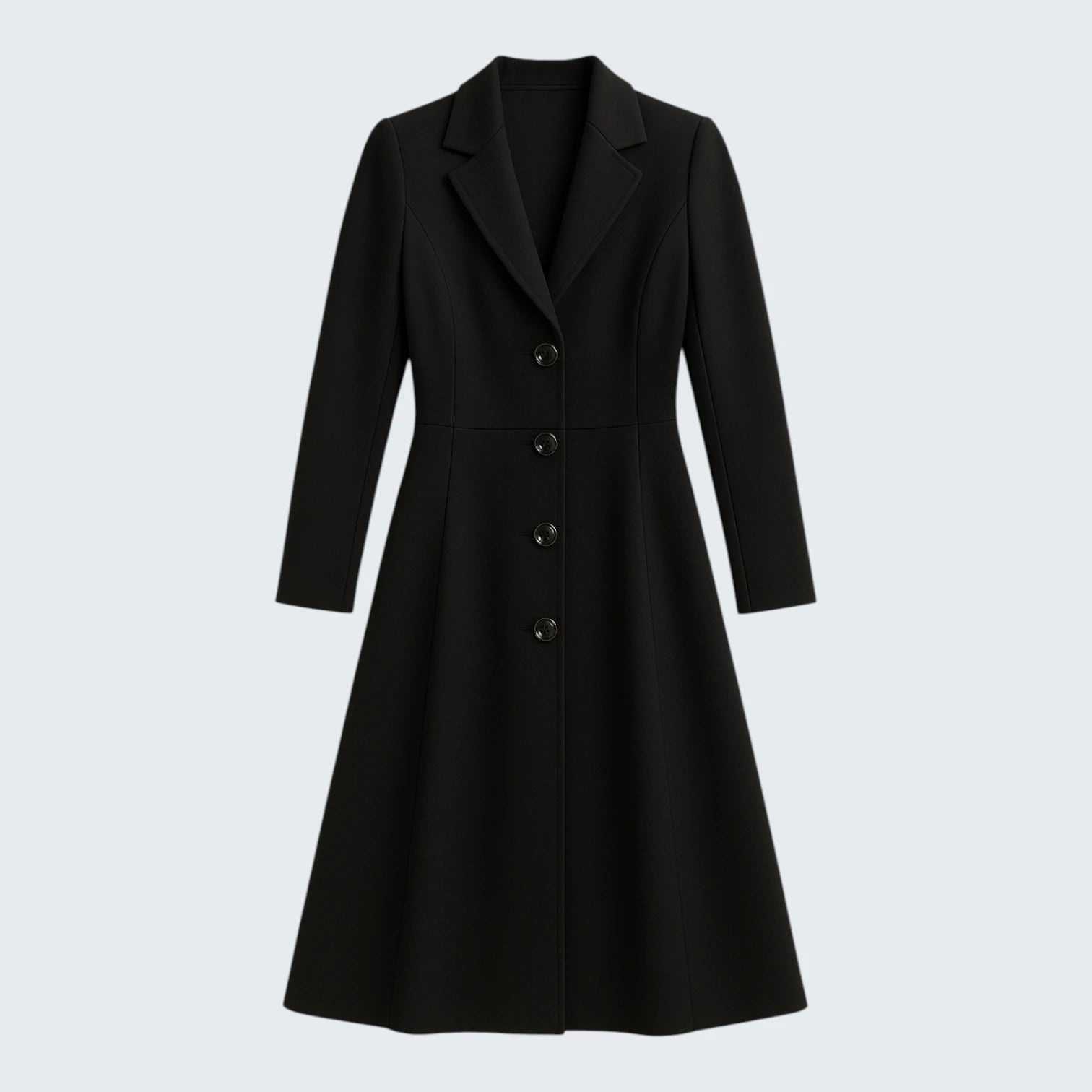Manteau Élégant en Laine avec Coupe Évasée - Veste Silhouette en A Style Chic Parisien