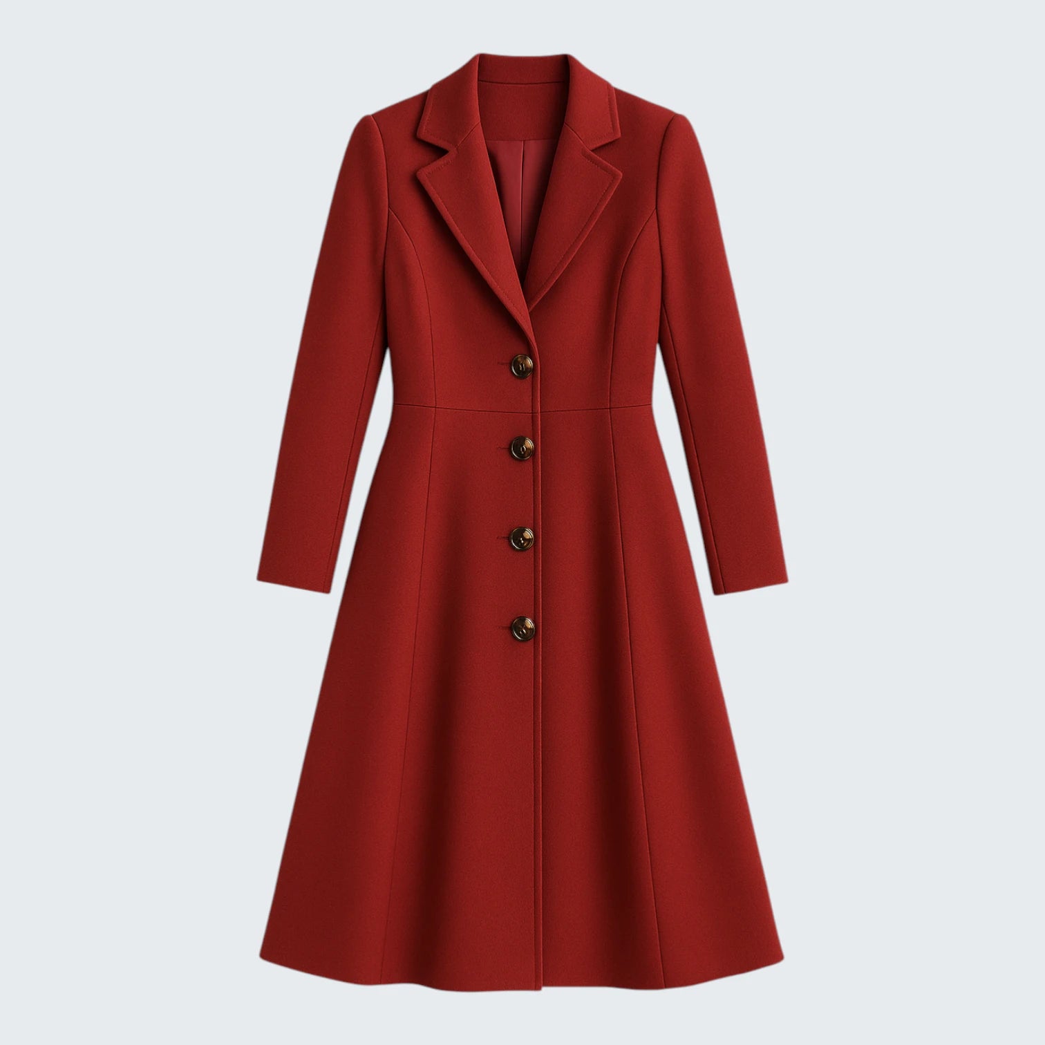Manteau Élégant en Laine avec Coupe Évasée - Veste Silhouette en A Style Chic Parisien