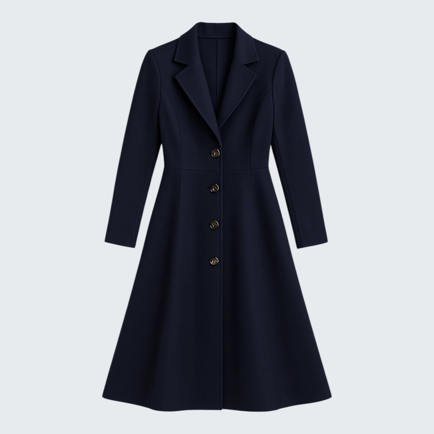 Manteau Élégant en Laine avec Coupe Évasée - Veste Silhouette en A Style Chic Parisien