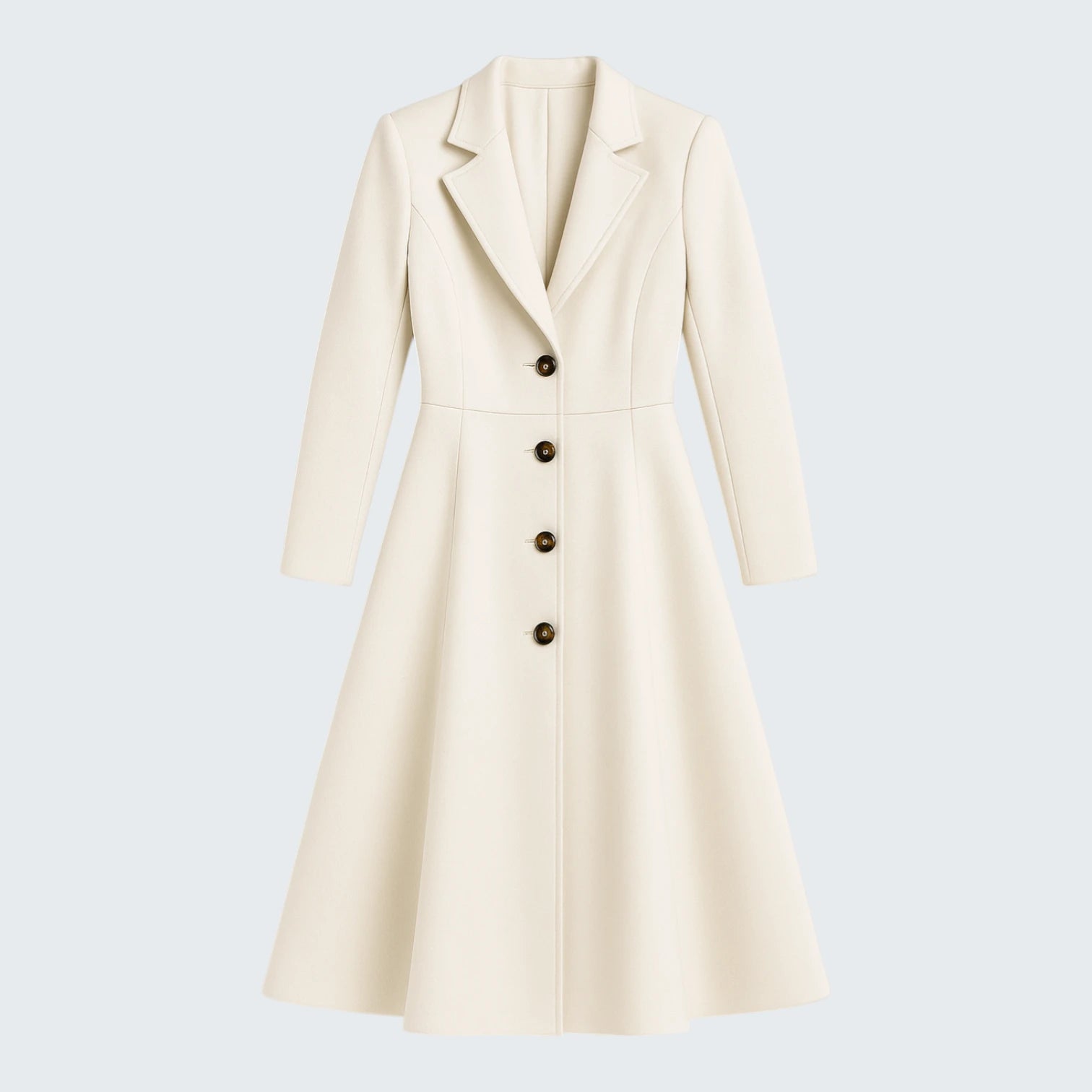 Manteau Élégant en Laine avec Coupe Évasée - Veste Silhouette en A Style Chic Parisien