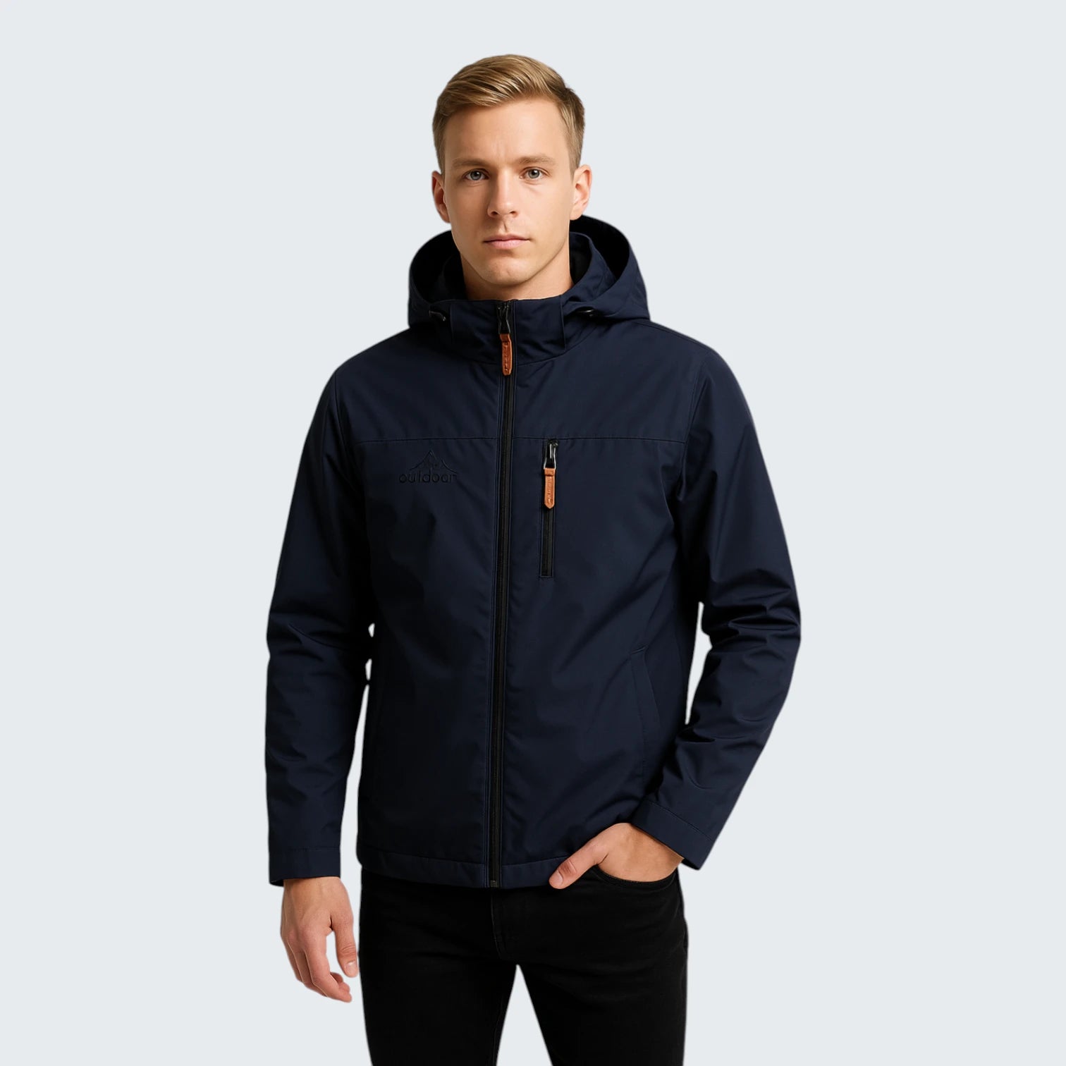 Veste Outdoor Technique "Explorer" – Coupe-Vent Imperméable à Capuche