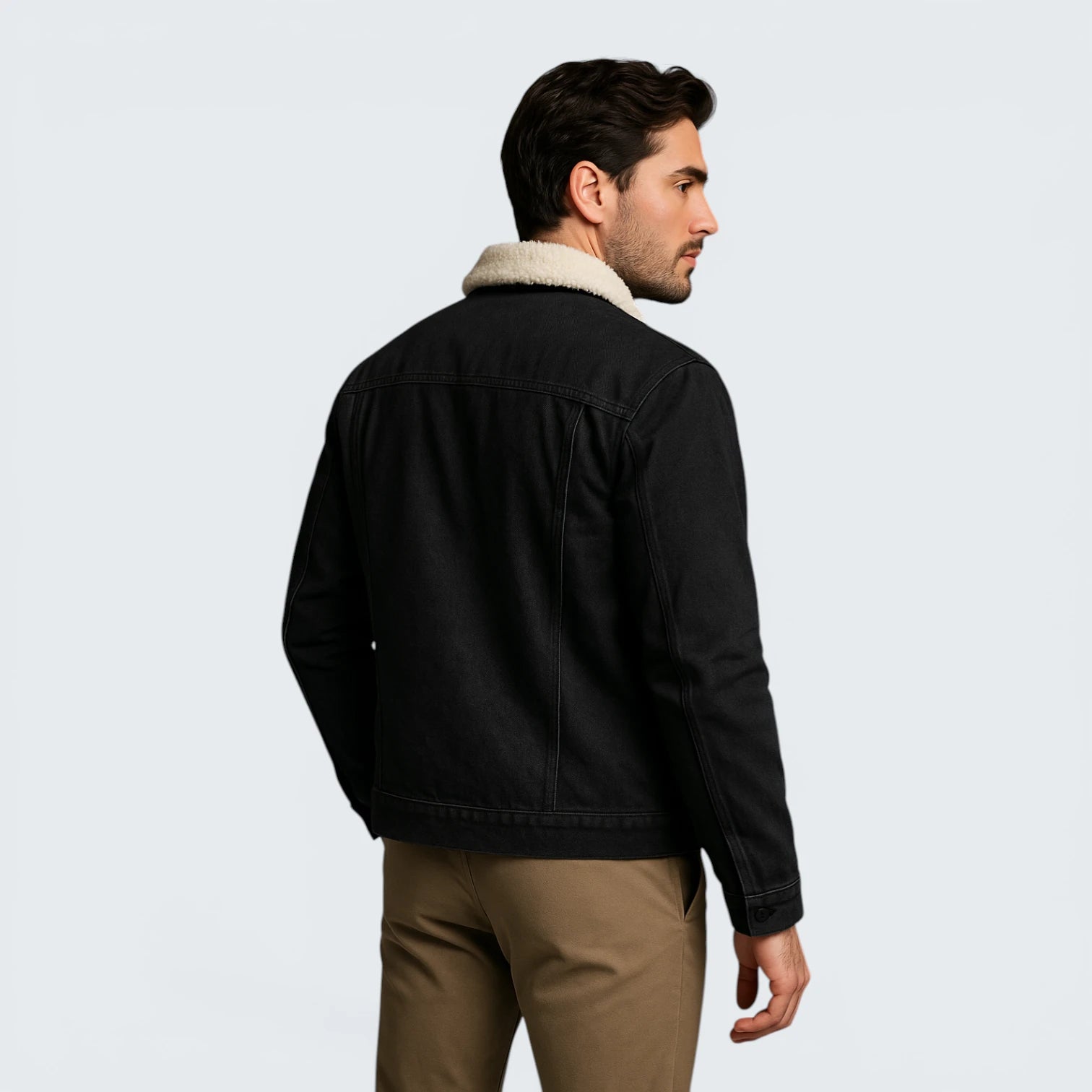 Veste en Jean Classique Doublée Sherpa – Look Denim Authentique et Confort Printanier