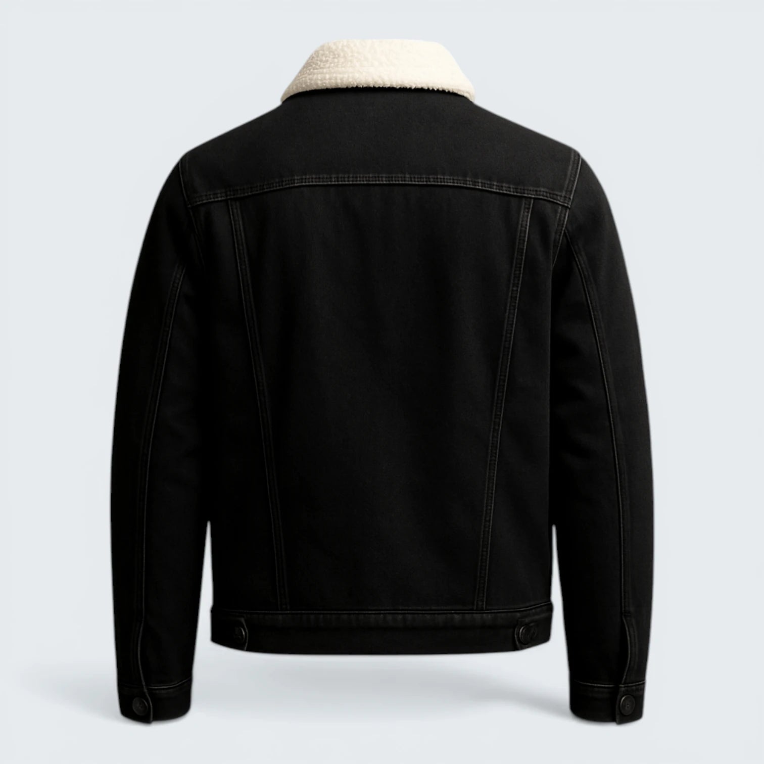 Veste en Jean Classique Doublée Sherpa – Look Denim Authentique et Confort Printanier