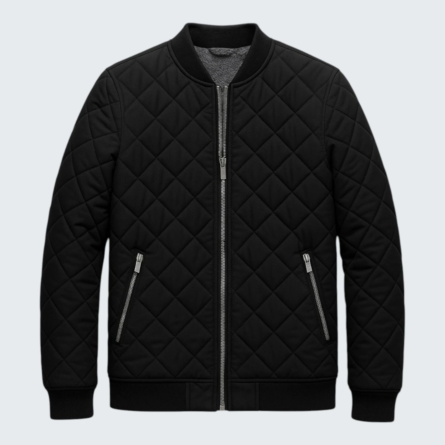 Blouson Bomber Matelassé "Diamond" – Design Géométrique et Doublure Douce