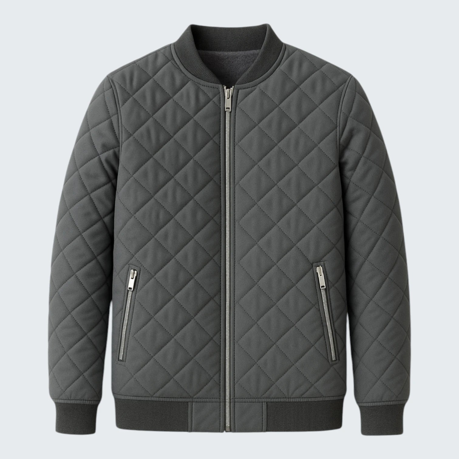 Blouson Bomber Matelassé "Diamond" – Design Géométrique et Doublure Douce