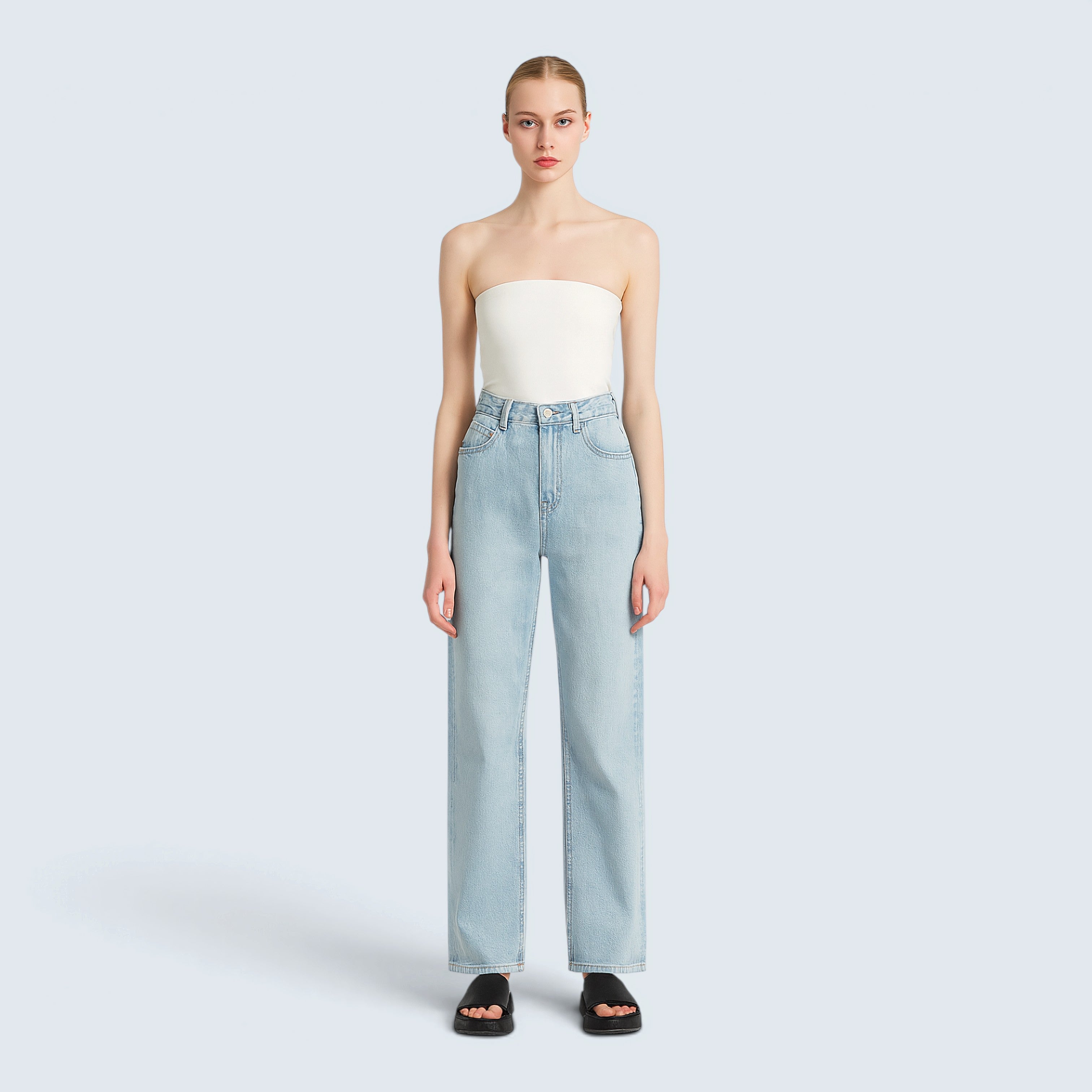 Jean Wide Leg – Taille Haute et Style Moderne