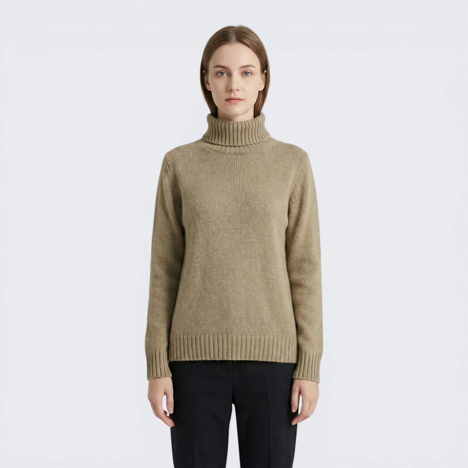 Pull Basique à Col Roulé en Maille Fine - Tricot Premium Coupe Ajustée