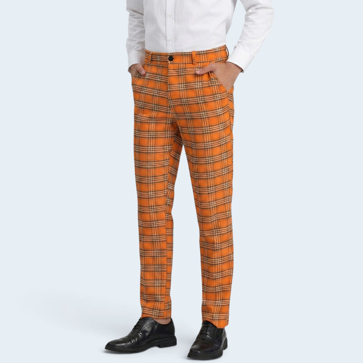 Pantalon Habillé "Modern Check" – Chino à Carreaux Coupe Slim