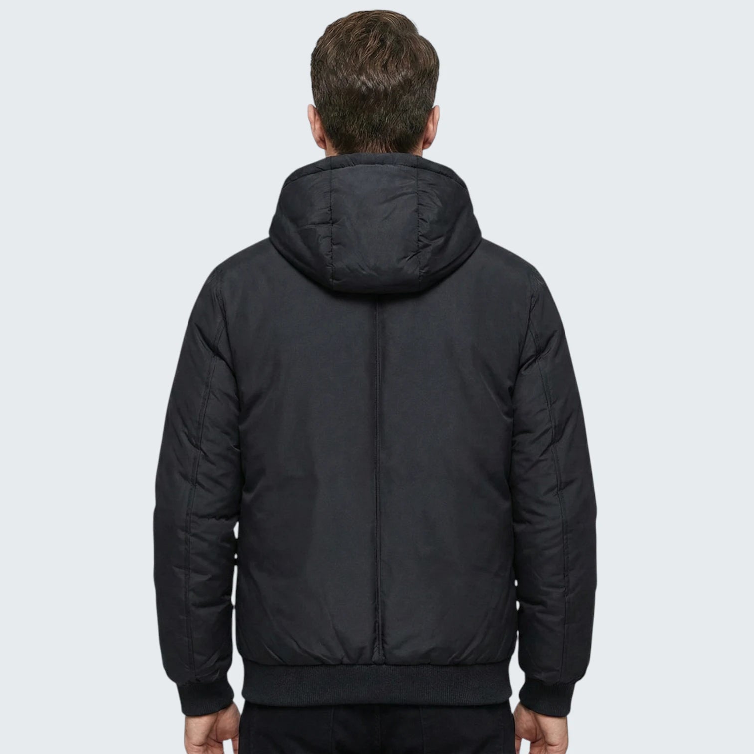 Blouson Puffer Minimaliste "Clean Look" – Coupe Bomber et Capuche Intégrée