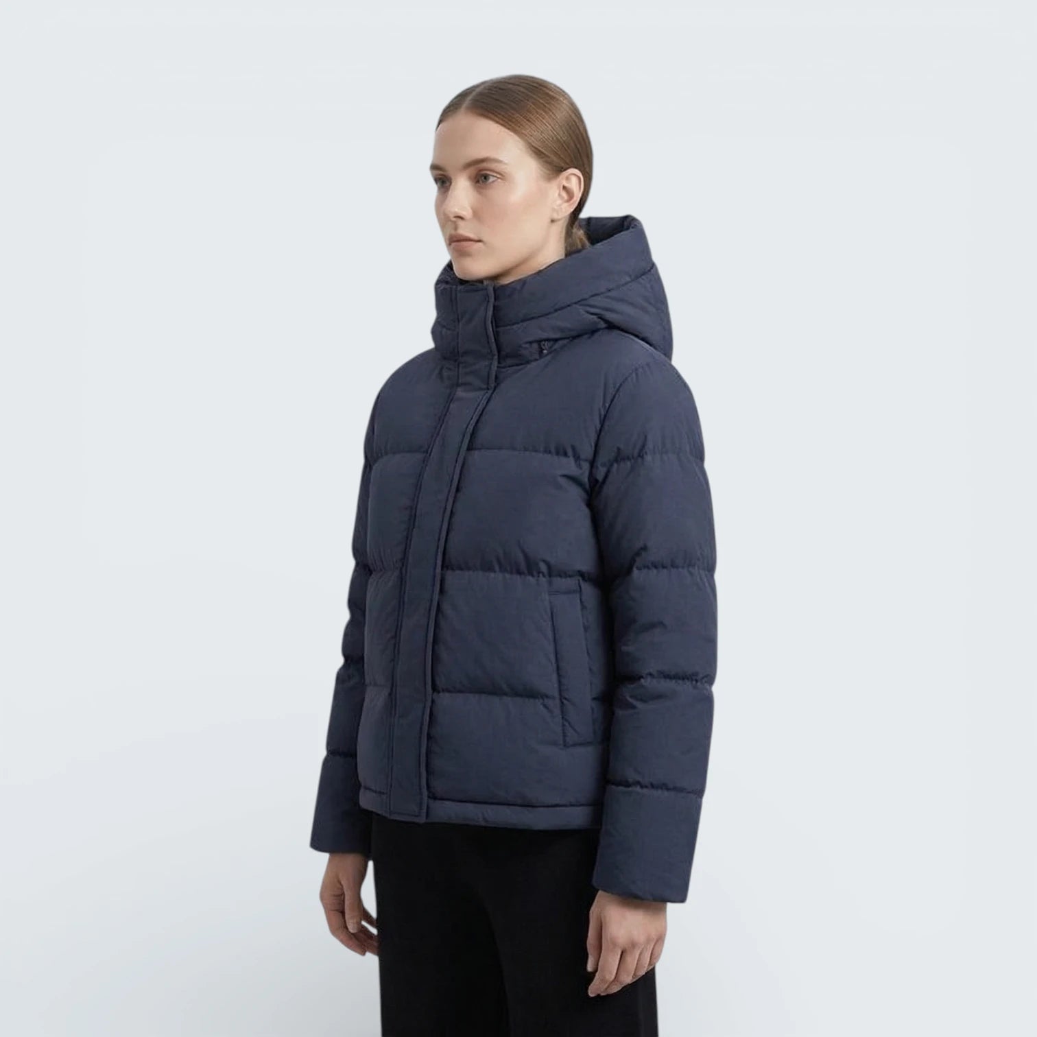 Doudoune Courte à Capuche Style Urbain - Veste Matelassée avec Bas Ajustable