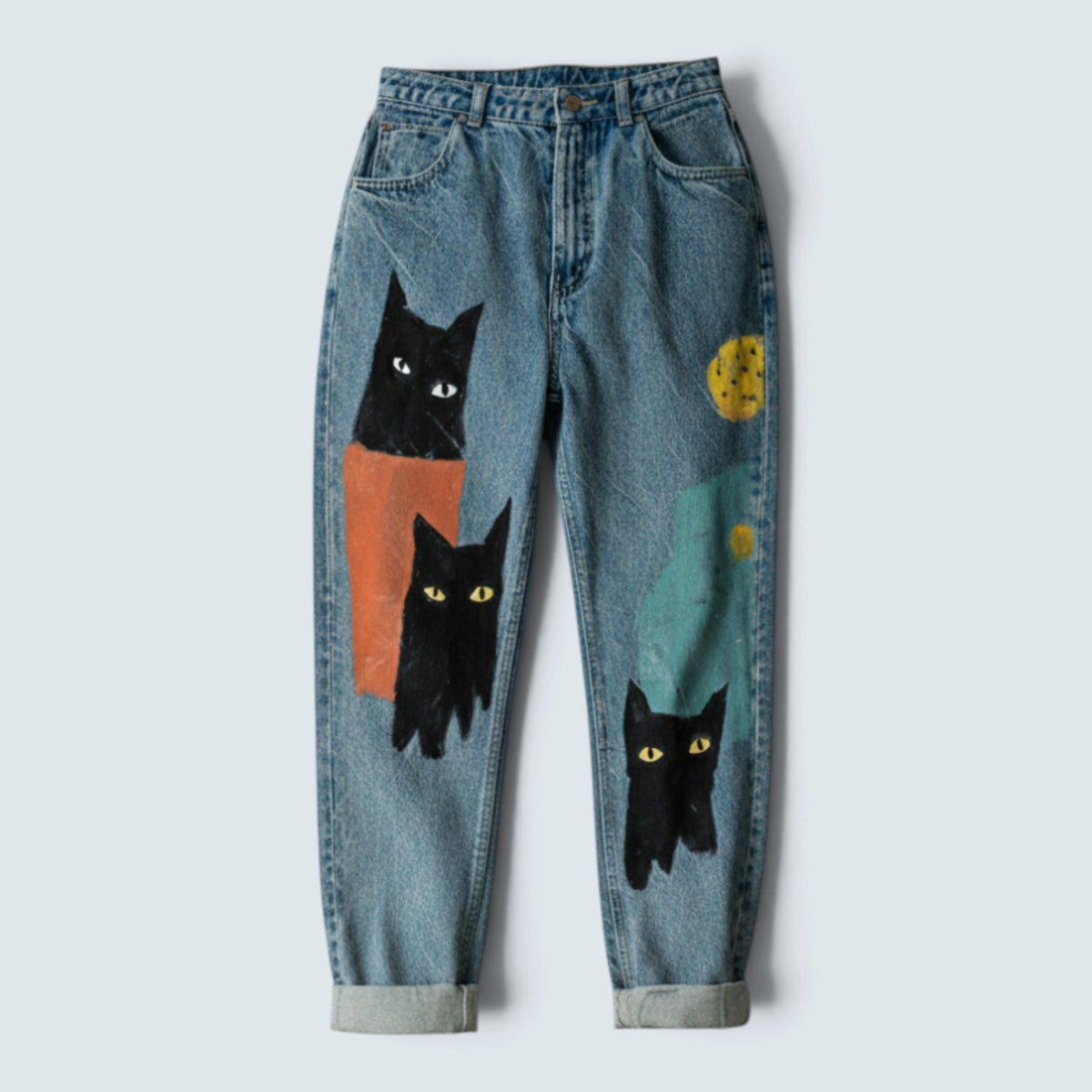 Jean Droit "Chat" – Style Vintage