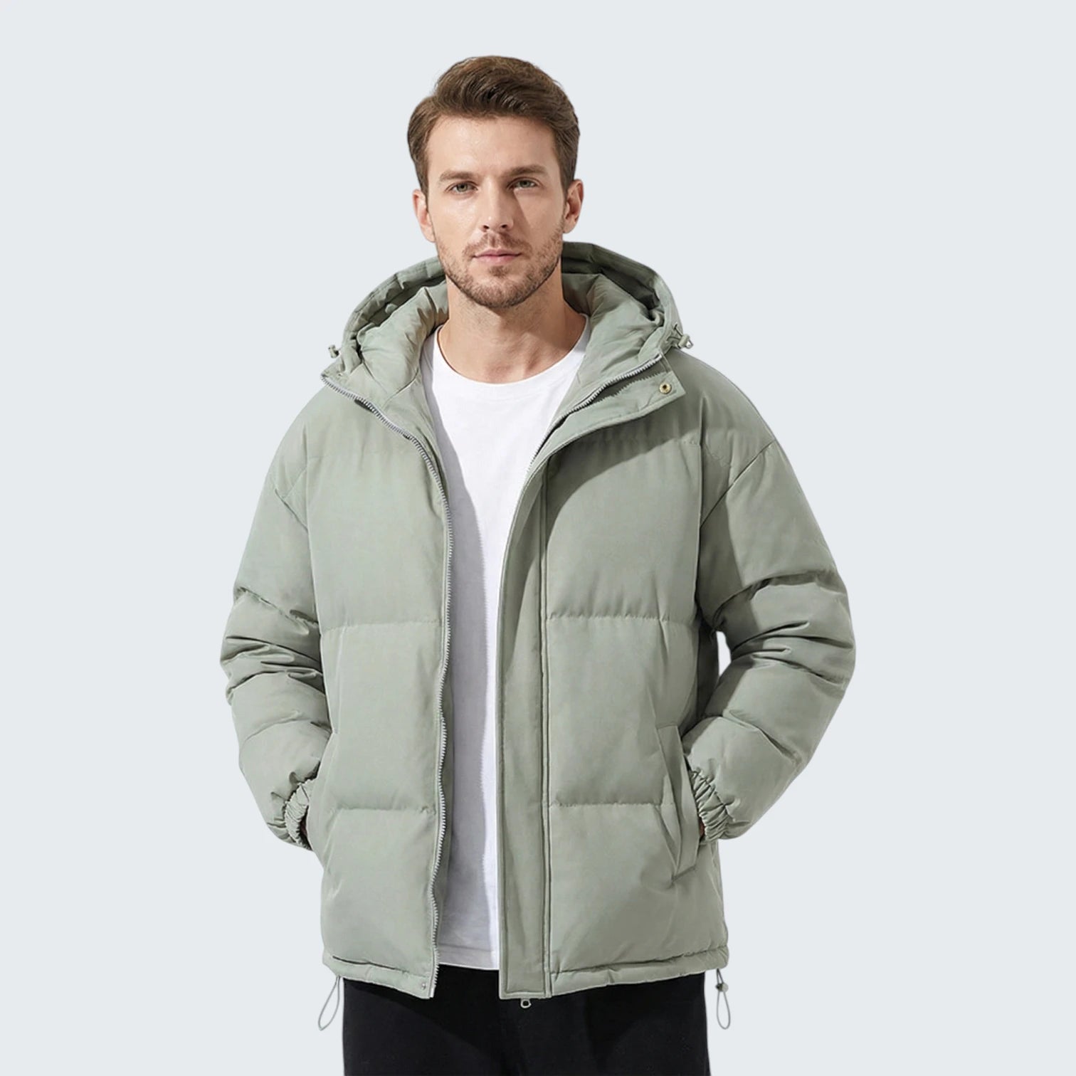 Doudoune de Mi-Saison "City Essential" – Design Épuré et Capuche Ajustable