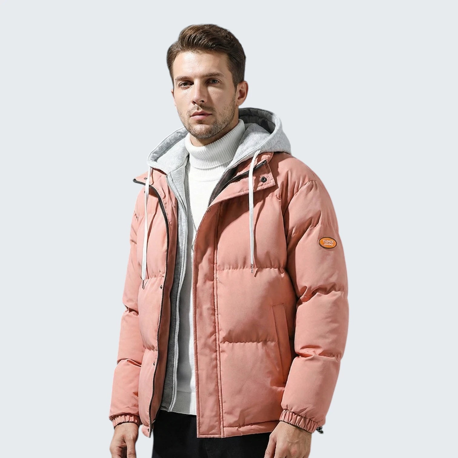 Doudoune de Mi-Saison Effet 2-en-1 – Look Layering et Capuche Intégrée