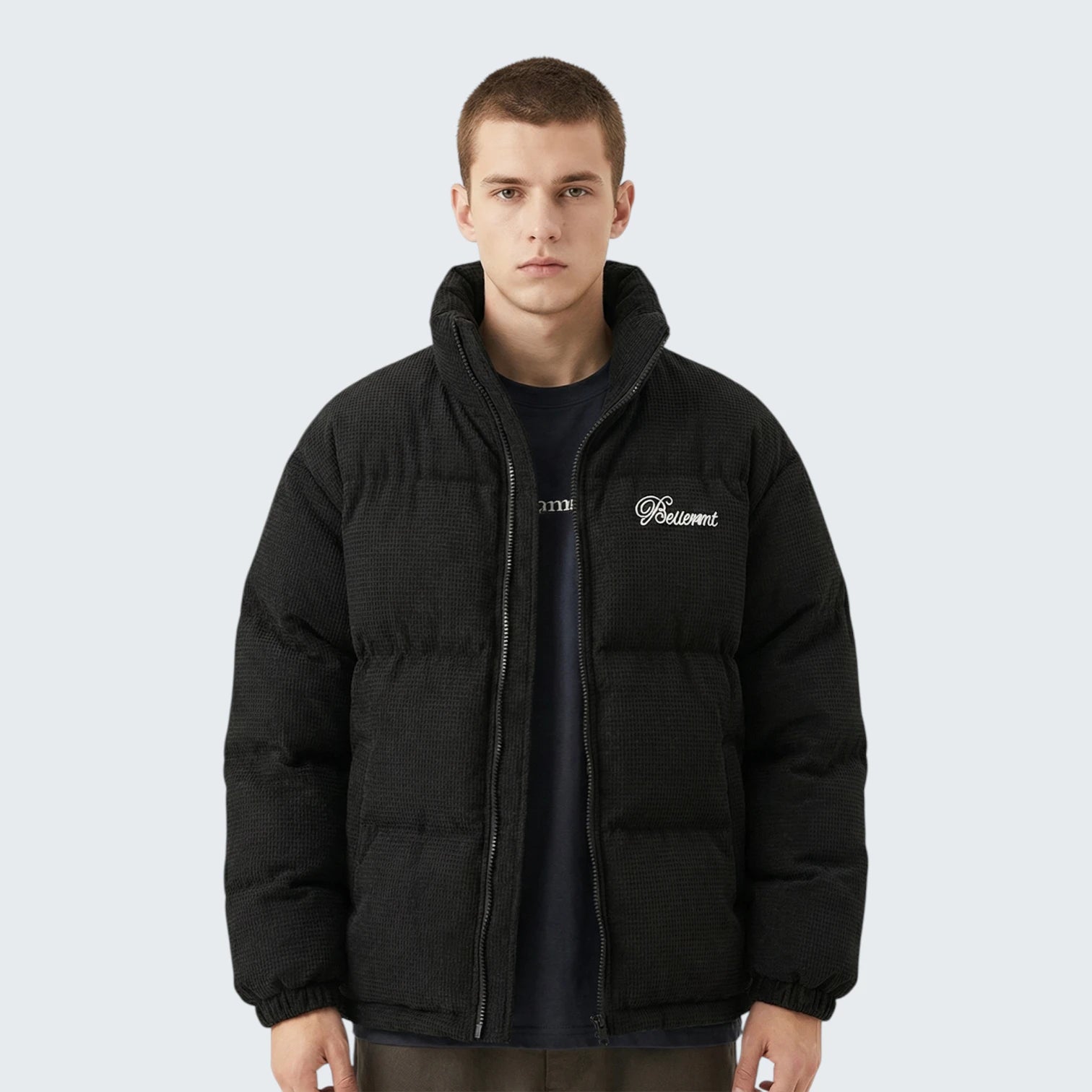 Doudoune Retro American Style – Blouson Universitaire Acolchado à Broderies