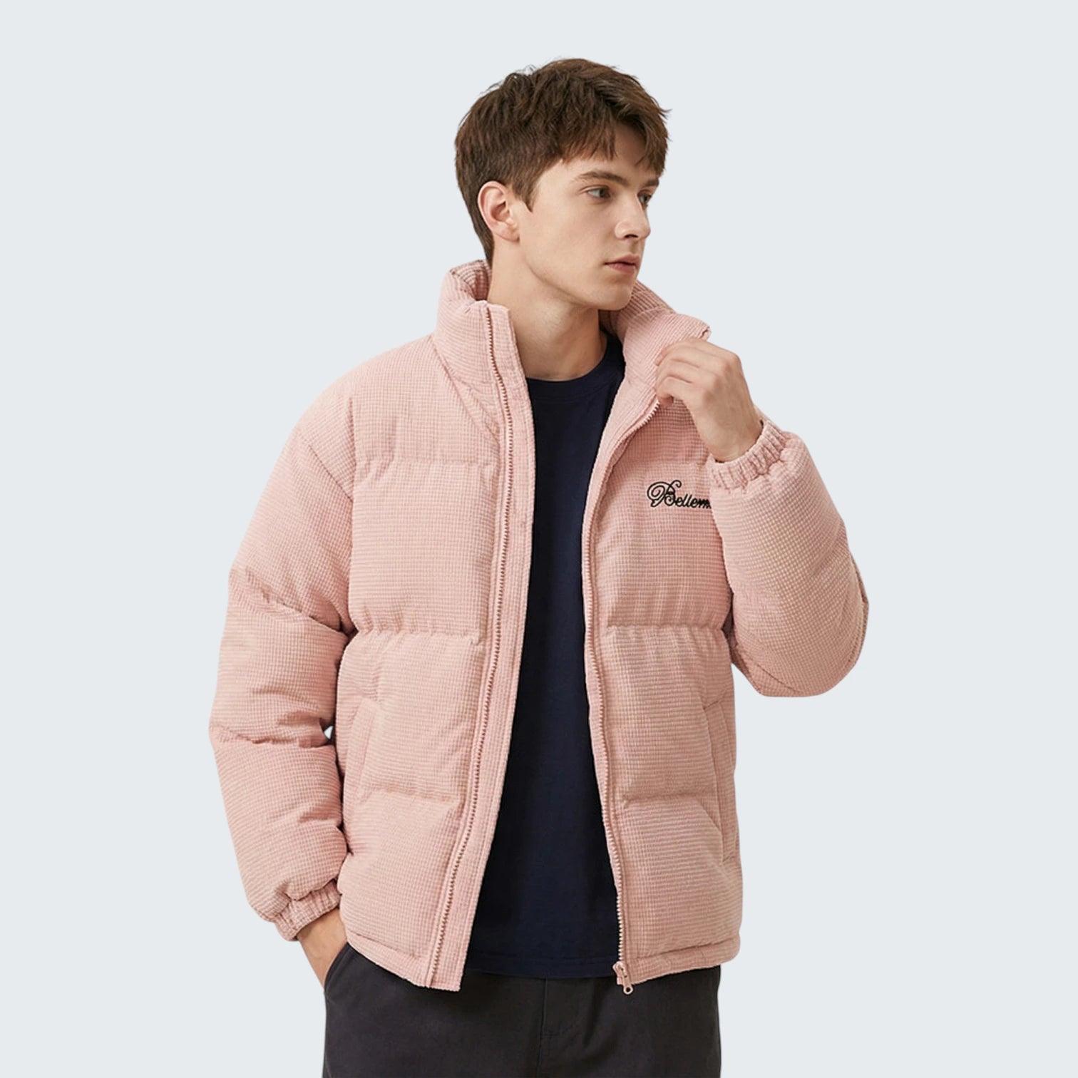 Doudoune Retro American Style – Blouson Universitaire Acolchado à Broderies