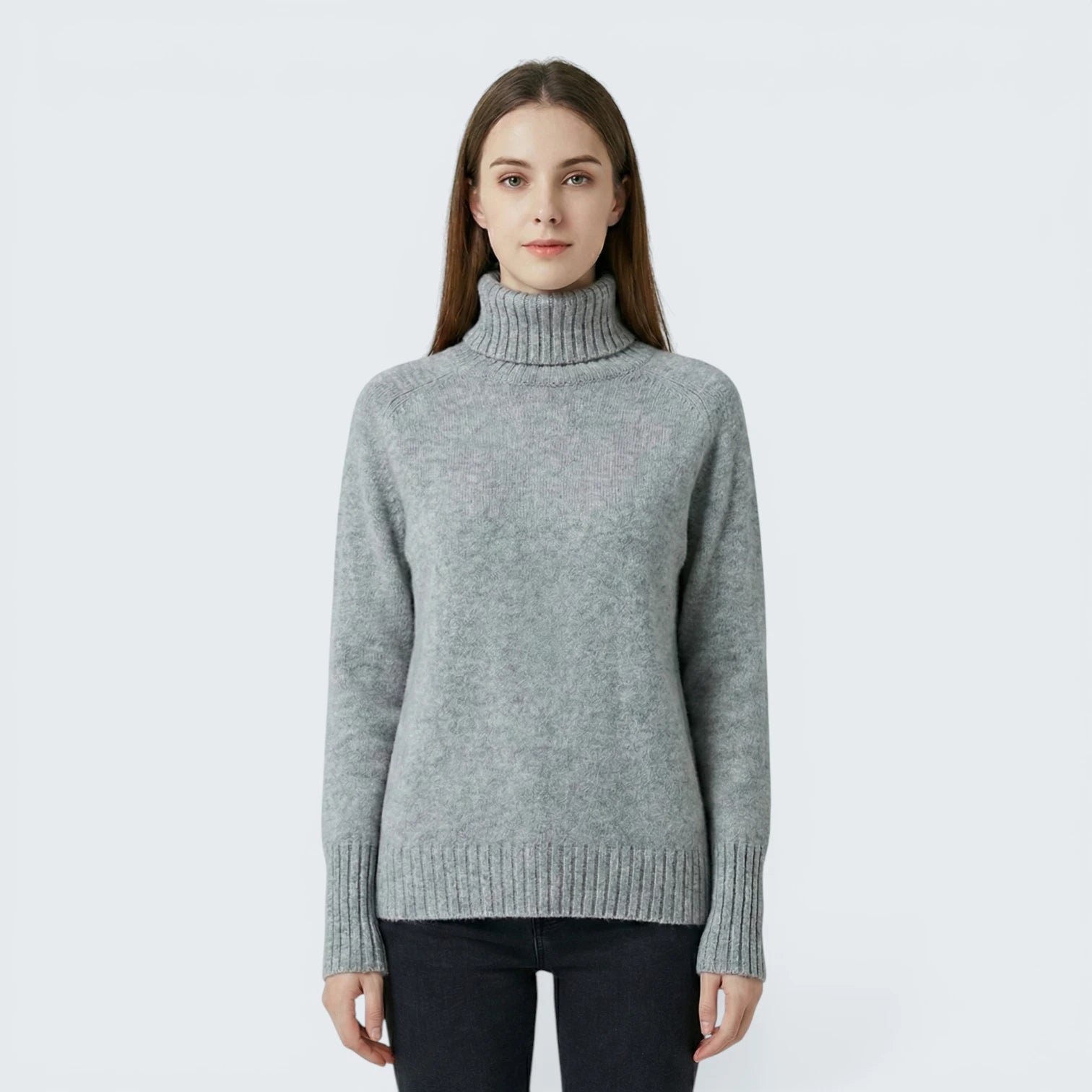 Pull Basique à Col Roulé en Maille Fine - Tricot Premium Coupe Ajustée