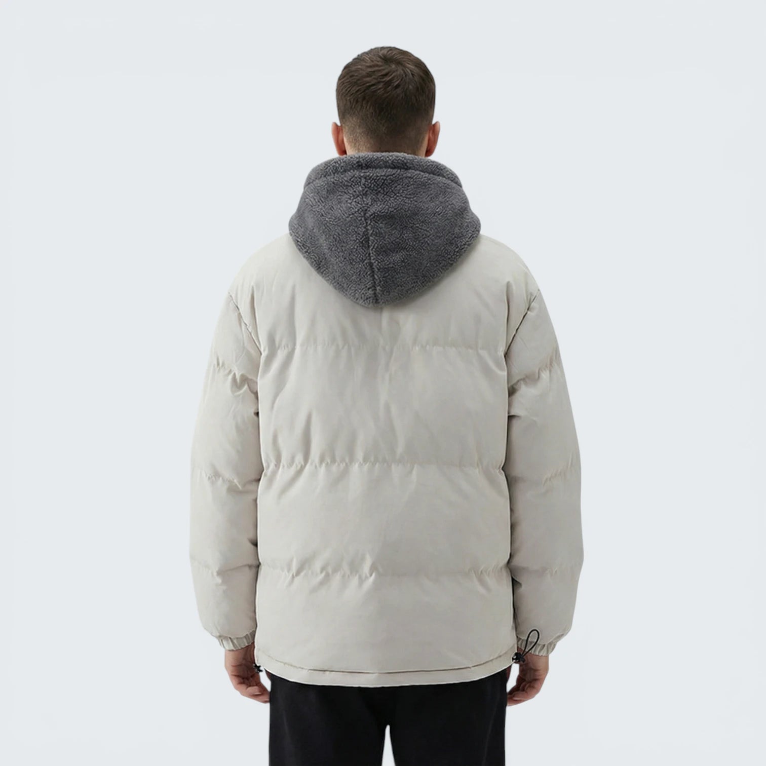 Doudoune de Mi-Saison Effet 2-en-1 – Look Layering avec Capuche Sweat Intégrée