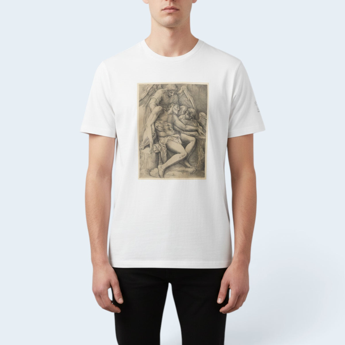 T-shirt en Coton à Imprimé Vintage – Motif Inspiré de l’Art Classique