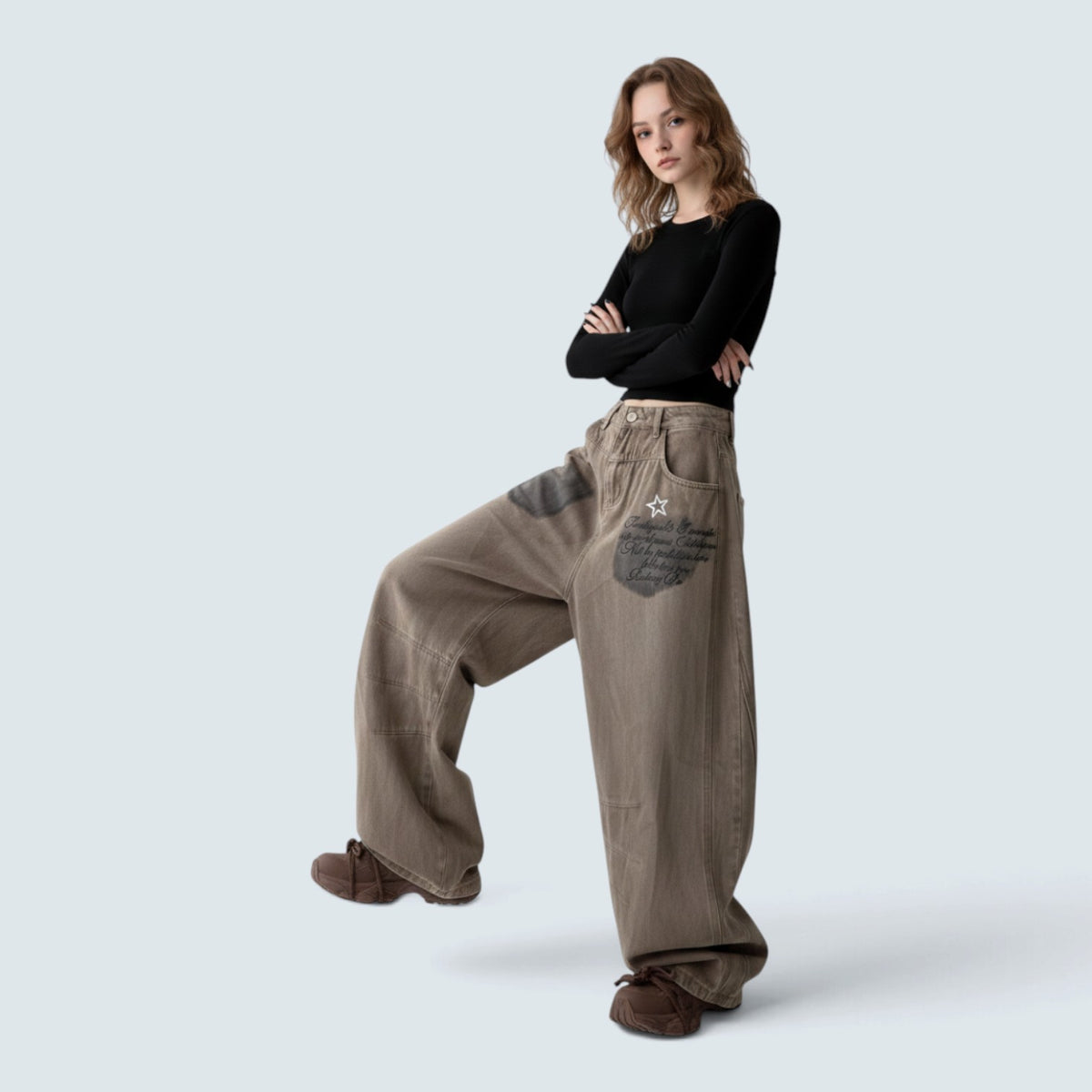 Pantalon Baggy Y2K – Style Parachute Grunge