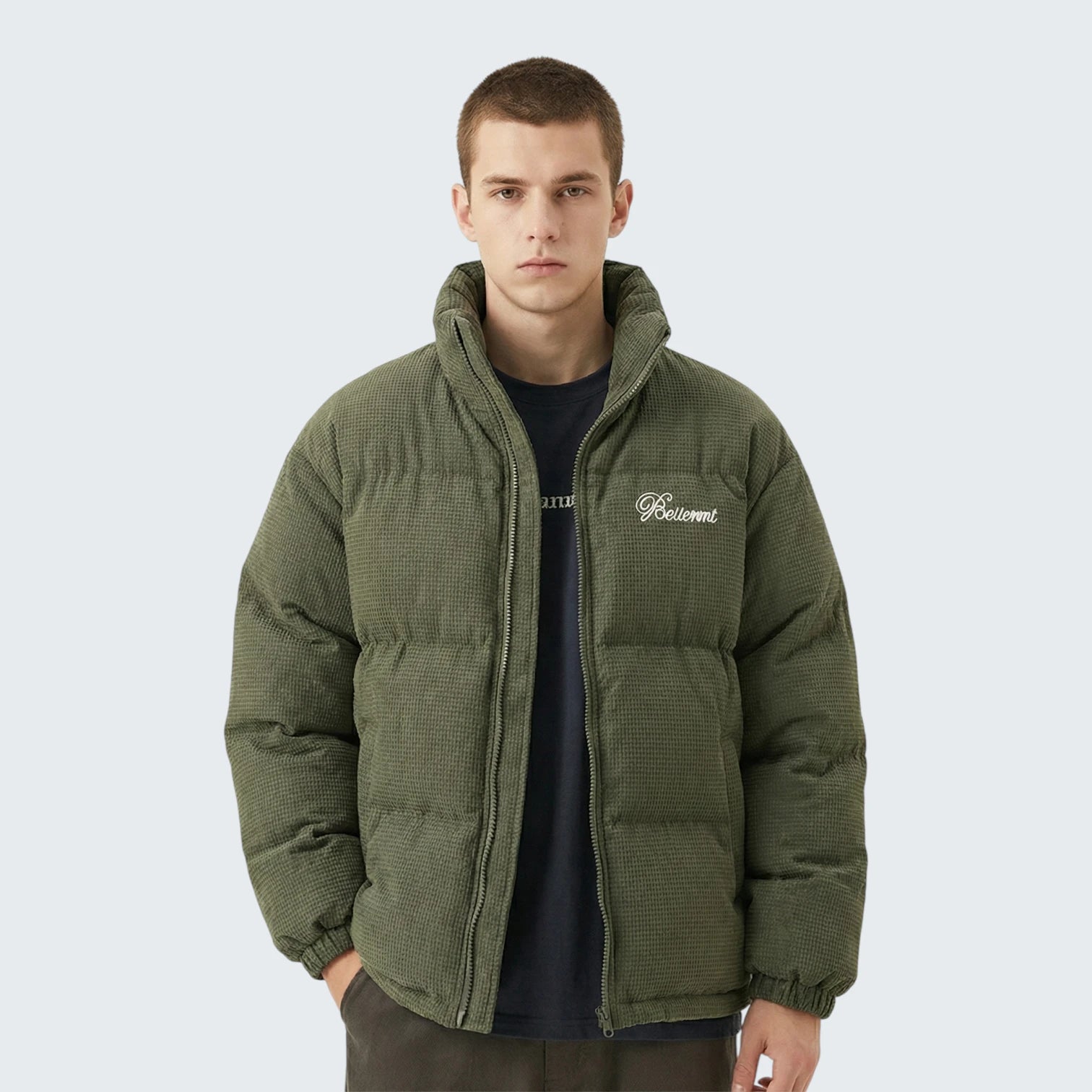 Doudoune Retro American Style – Blouson Universitaire Acolchado à Broderies