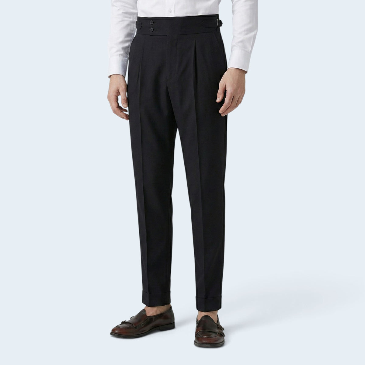 Pantalon Sartorial à Ajusteurs Latéraux - Style "Old Money" Taille Haute