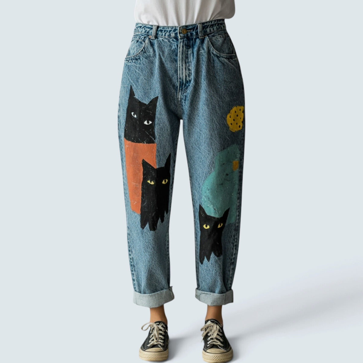 Jean Droit "Chat" – Style Vintage