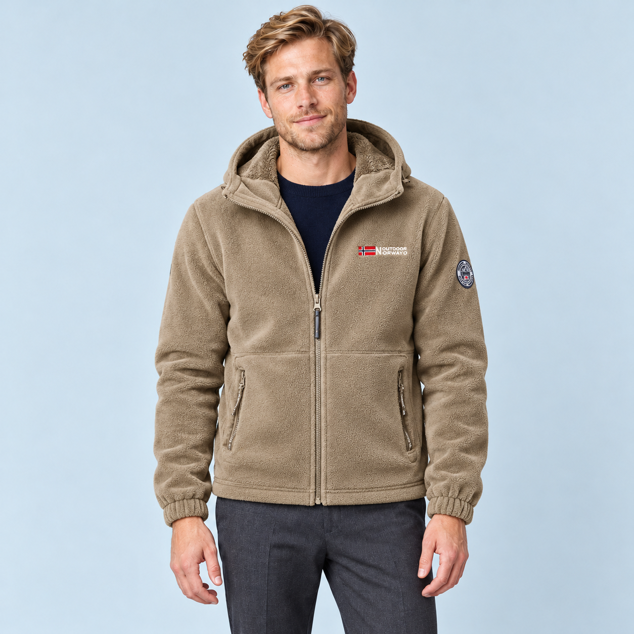 Veste kaki portée de face