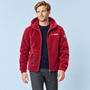 Veste rouge portée de face