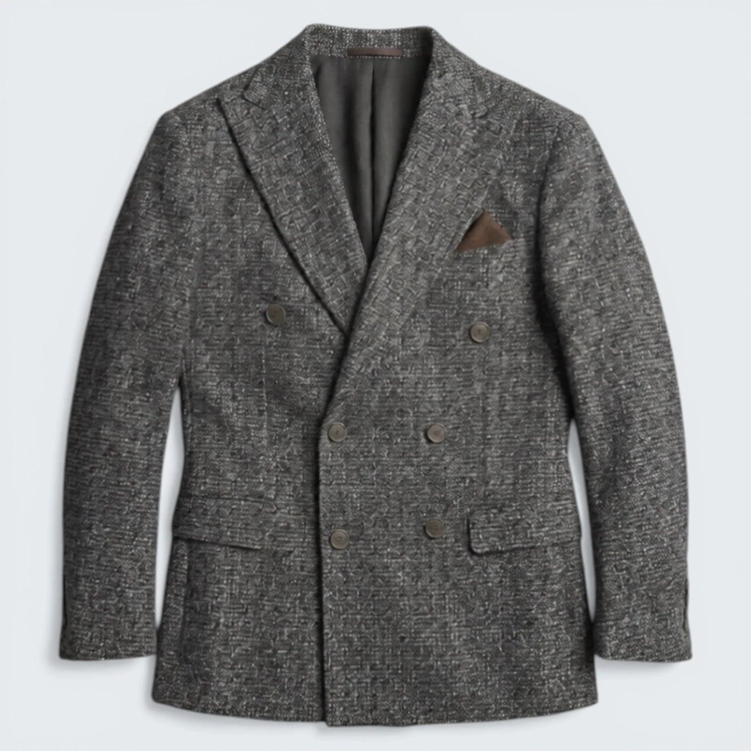 Blazer Croisé Texturé – Coupe Slim et Style Gentleman