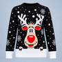 Pull de Noël noir seul de face