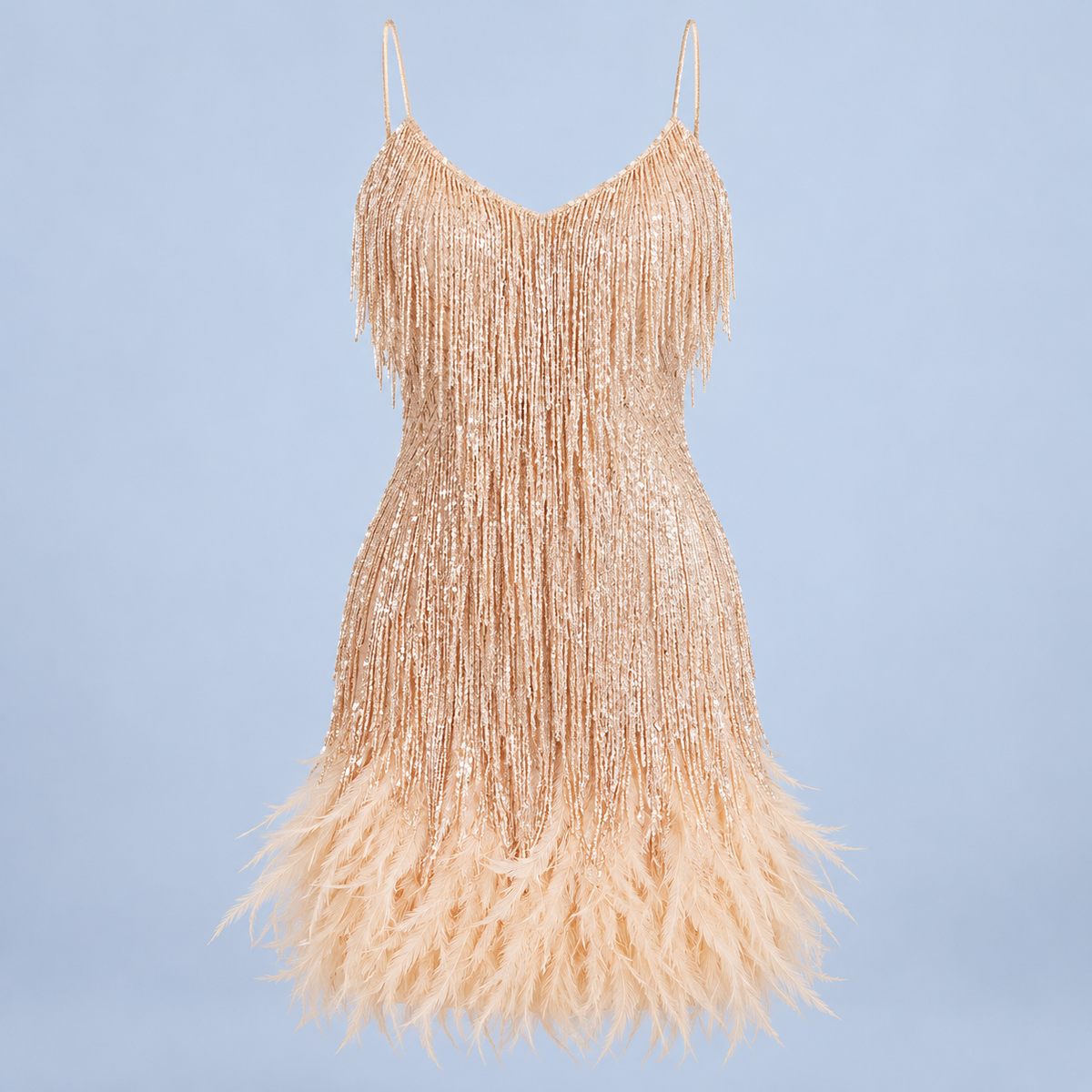 Robe beige seule de face
