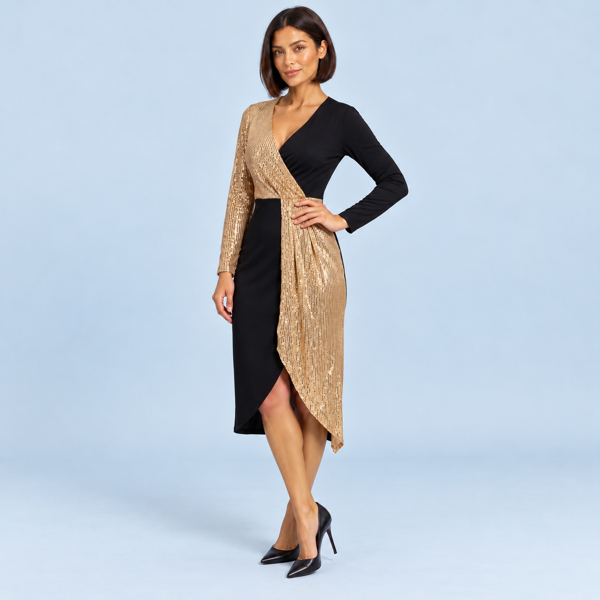 Robe midi vue de trois quarts