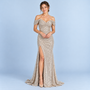 Robe argent portée de face