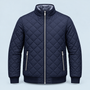 Blouson matelassé bleu marine — face sans mannequin