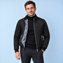 Blouson noir — face avec mannequin
