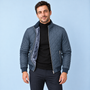 Blouson gris — face avec mannequin