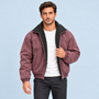 Blouson bomber homme doublé à col teddy — violet-clair — face