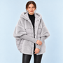 Doudoune femme oversize — gris — vue face