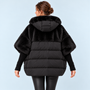 Doudoune femme oversize — noir — vue dos