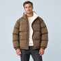 Doudoune homme doublée polaire — kaki — face