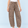 Jean large femme taille haute leopard — detail