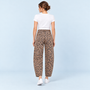 Jean large femme taille haute leopard — dos