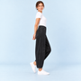 Jean large femme taille haute noir — profil
